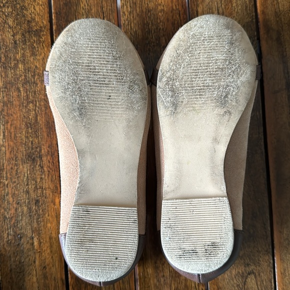 Janie and Jack Girls 11 Toddler Tan Suede with Brown Leather Accents - Picture 10 of 12